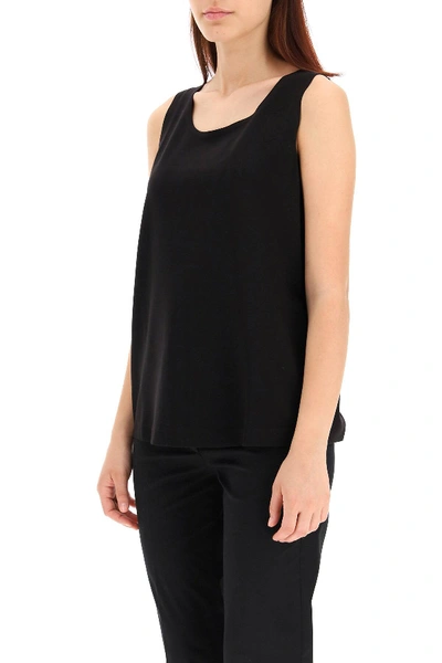 Shop Max Mara Jersey Top In Black