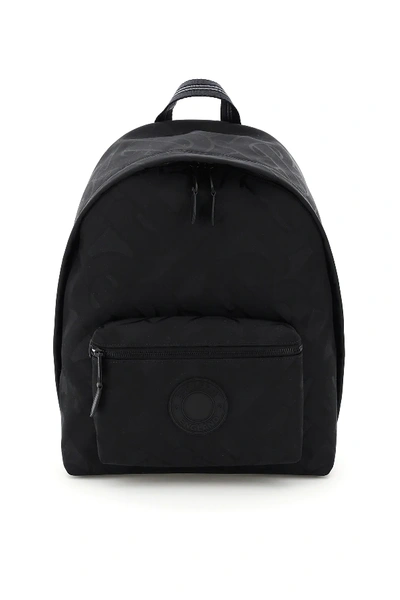 Shop Burberry Jett Backpack Jacquard Monogram In Black