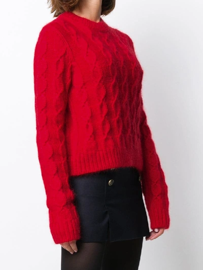 Shop Saint Laurent Knitted Jumper In Red