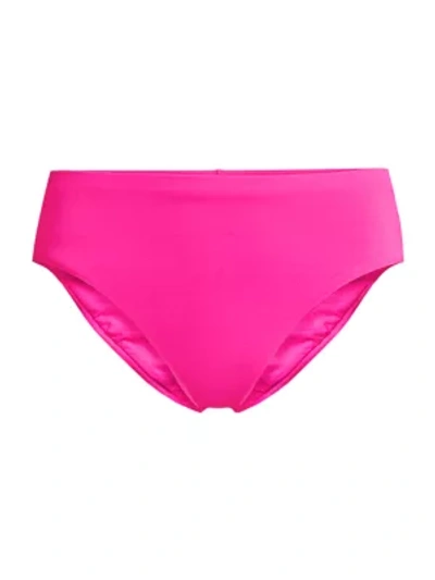 Shop Robin Piccone Ava High-waist Bikini Bottoms In Fuchsia