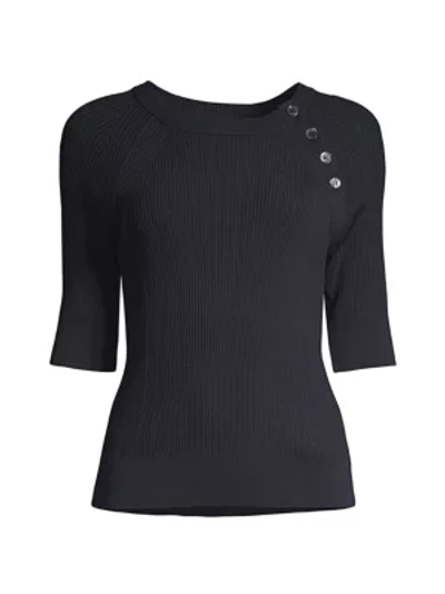 Shop Equipment Desiree Short-sleeve Sweater In Eclipse