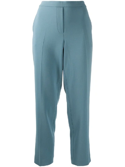 Shop Theory Cropped Tailored Trousers In Blue