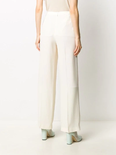 Shop Theory Wide-leg Trousers In Neutrals