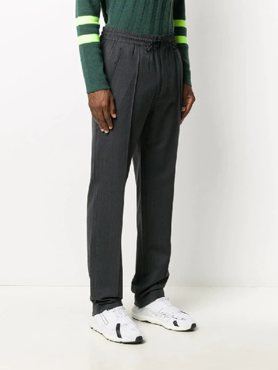 Shop Y-3 Slim-fit Track Trousers In Grey
