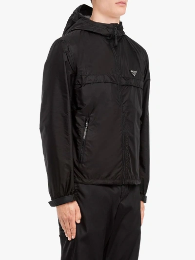 Shop Prada Re-nylon Blouson Jacket In Black