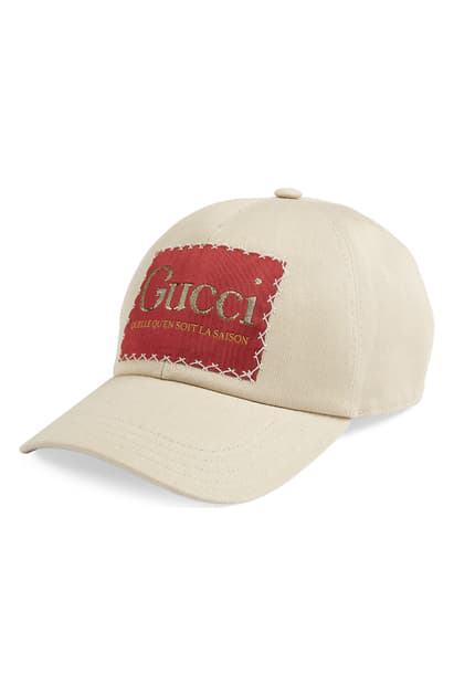 Gucci La Saison Logo Label Drill Baseball Cap In 1400 Lead | ModeSens