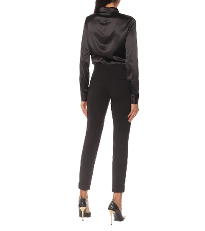Shop Tom Ford High-rise Stretch-wool Pants In Black