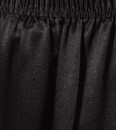 Shop Joseph Taffy Wide-leg Silk-satin Pants In Black