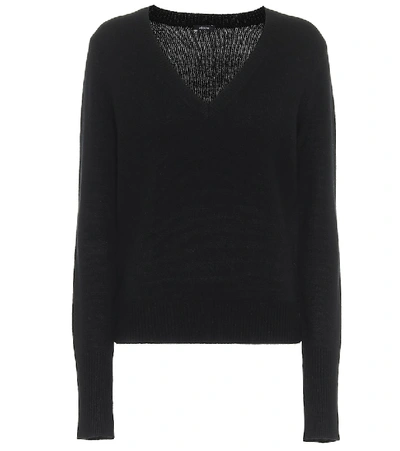 Shop Joseph V-neck Cashmere Sweater In Black