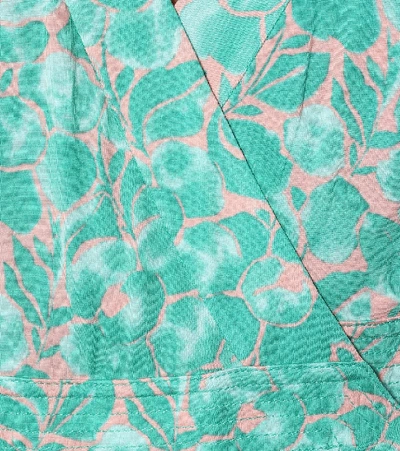 Shop Diane Von Furstenberg Karina Printed Silk Crêpe Wrap Dress In Green