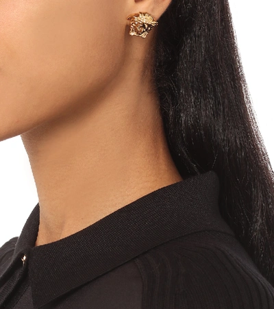Shop Versace Medusa Gold-plated Earrings