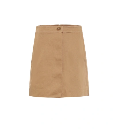 Shop Givenchy Cotton-gabardine Shorts In Beige