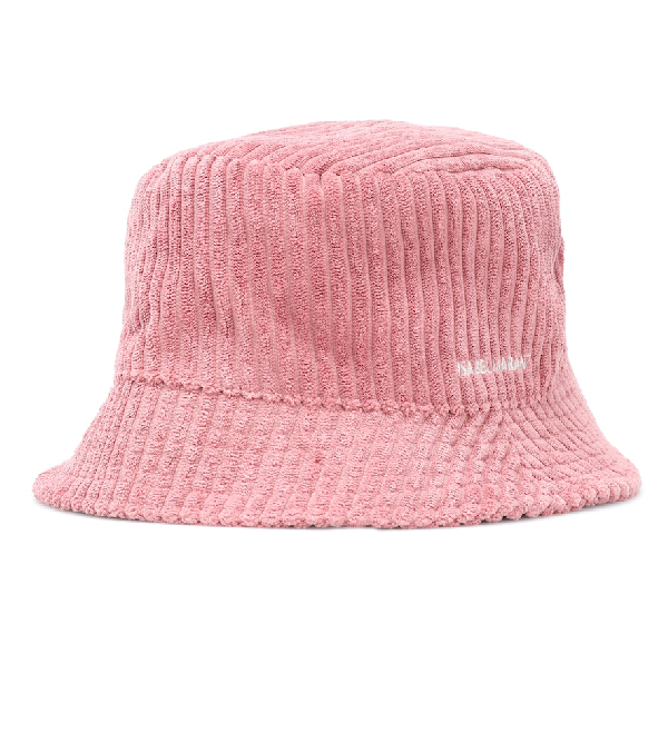 Isabel Marant Ribbed Logo Embroidered Bucket Hat In Pink | ModeSens