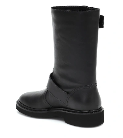 Shop Roger Vivier Viv' Strass Leather Ankle Boots In Black