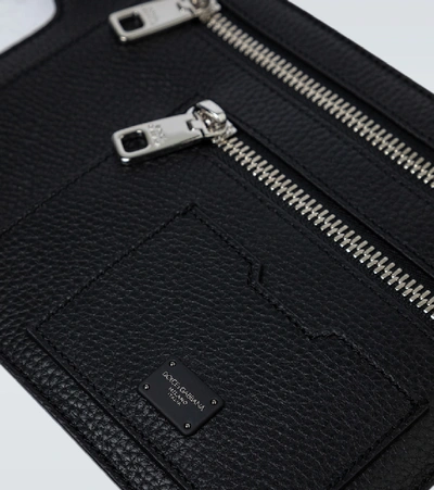 Shop Dolce & Gabbana Grained Leather Belt Bag In Black