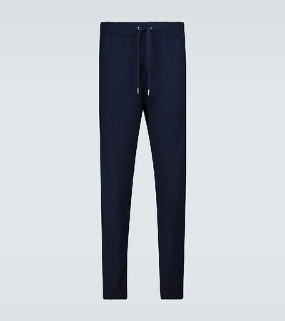 Shop Derek Rose Cashmere Sweatpants In Blue