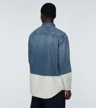 Shop Givenchy Dip-dye Denim Shirt In Blue