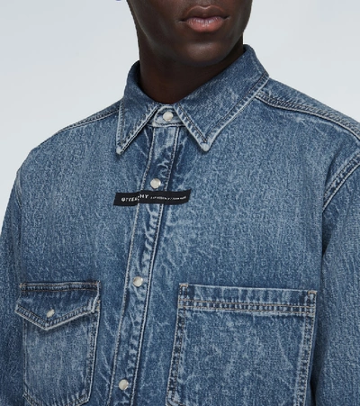 Shop Givenchy Dip-dye Denim Shirt In Blue