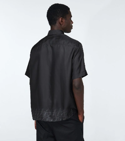 Shop Fendi Ff Degradé Silk Shirt In Black