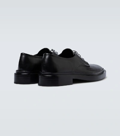 Shop Jil Sander Derby Leather Shoes In Black