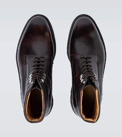 John Lobb Alder Leather Lace-up Boots In Brown