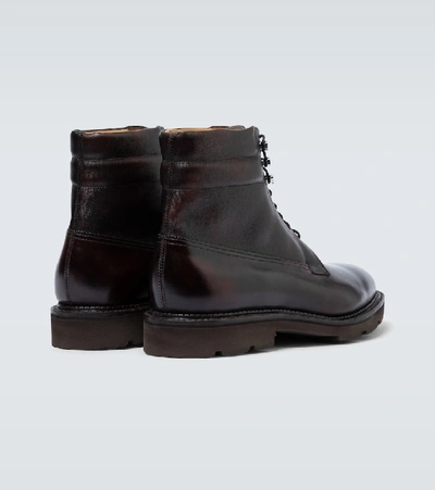 John Lobb Alder Leather Lace-up Boots In Brown