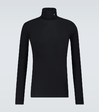 Shop Raf Simons R-embroidered Turtleneck Sweater In Black