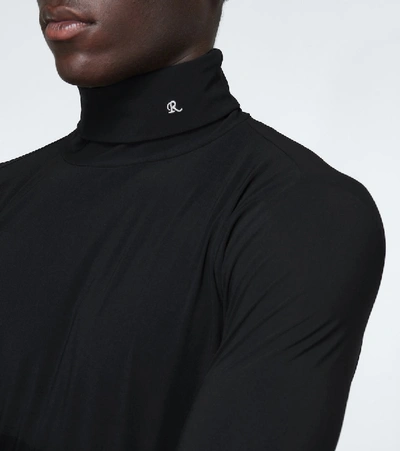 Shop Raf Simons R-embroidered Turtleneck Sweater In Black