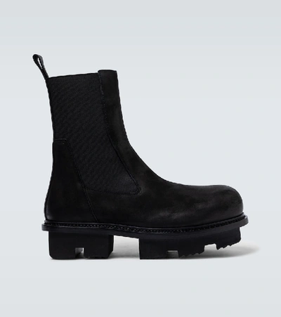 Shop Rick Owens Bozo Megatooth Leather Boots In Black