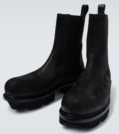 Shop Rick Owens Bozo Megatooth Leather Boots In Black