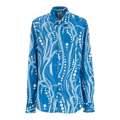 Shop La Doublej Men's Shirt In Polipo Blu