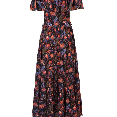 La Doublej Double Love Dress In Pavone Nero