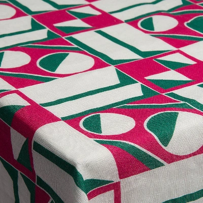 Shop La Doublej Housewives Medium Tablecloth In Geometrico Rosa