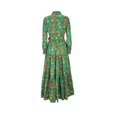 Shop La Doublej Bellini Dress In Pavone Verde