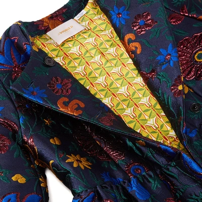 La Doublej Bouncy Coat In Dragonflower Lurex