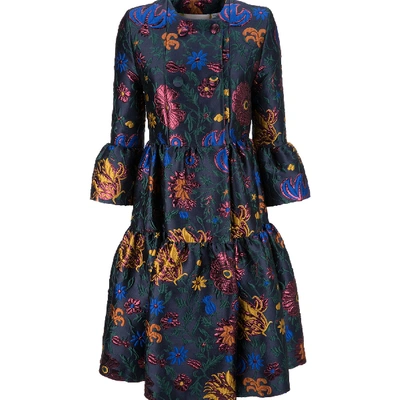 La Doublej Bouncy Coat In Dragonflower Lurex