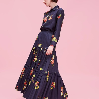 Shop La Doublej Big Skirt In Space Flower