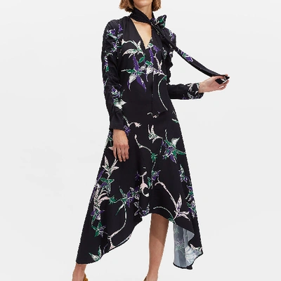 Shop La Doublej Martha Dress In Orchidee Nero