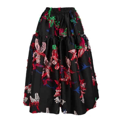 Shop La Doublej Oscar Skirt In Orchidea Nero Multicolor