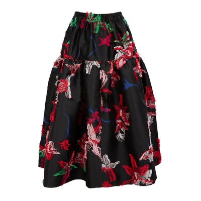 Shop La Doublej Oscar Skirt In Orchidea Nero Multicolor