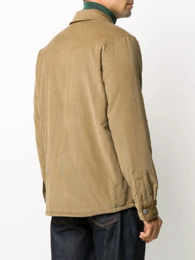 Shop Apc Alex Shirt Jacket In Neutrals