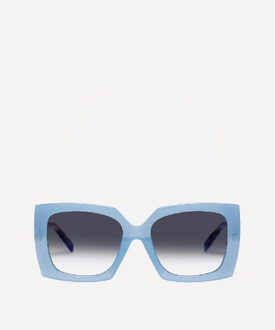Shop Le Specs Discomania Oversized Sunglasses In Cornflower Blue