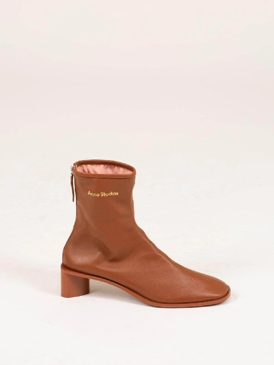 Shop Acne Studios Bertine Boot Rust Brown