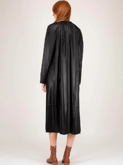 Shop Acne Studios Donni Satin Dress Black