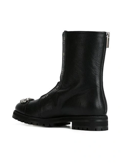 Shop Jimmy Choo Hatcher Combat Boots In Black