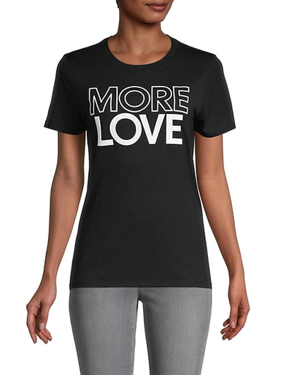 Shop David Lerner More Love Slogan T-shirt In Black