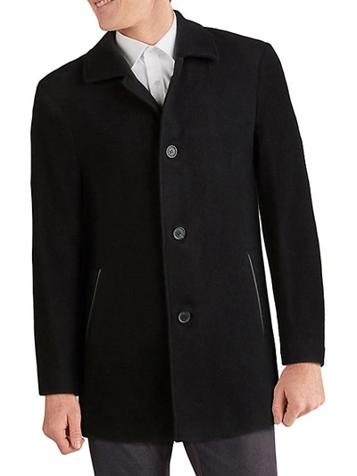 Shop Cole Haan Men's Wool-blend Italian Topcoat In Charcoal