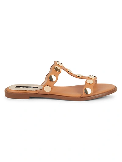 Shop Kensie Women's Embellished Open-toed Sandals In Tan