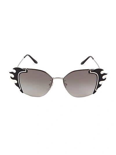 Shop Prada 64mm Square Sunglasses In Grey