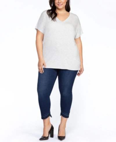 Shop Black Tape Plus Size Strappy-back T-shirt In Light Grey